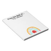 学校テーマ学校給料虹メモ帳 ノートパッド (アングル)