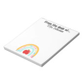 学校テーマ学校給料虹メモ帳 ノートパッド (回転)