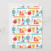 学校テーマ誕生日招待状教育先生 招待状 (裏面)