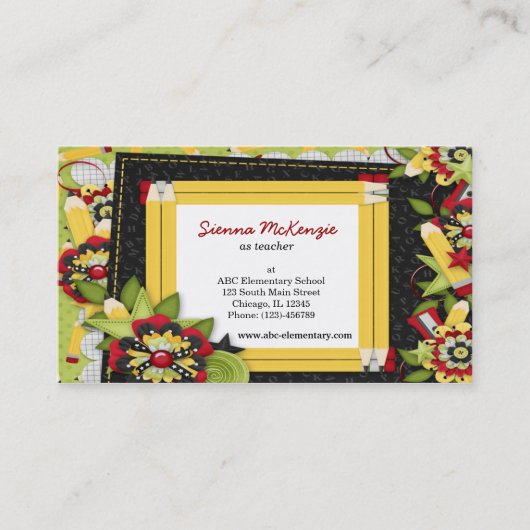 学校テーマ 名刺 (正面)