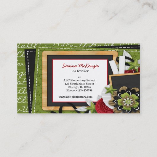 学校テーマ 名刺 (正面)