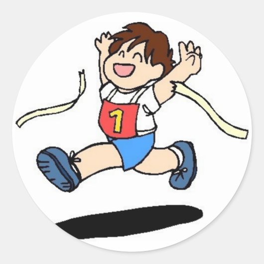 学校トラックチーム ラウンドシール (正面)