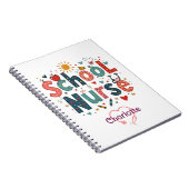 学校ナースお洒落 – 名パーソナライズされた前 ノートブック (右側)