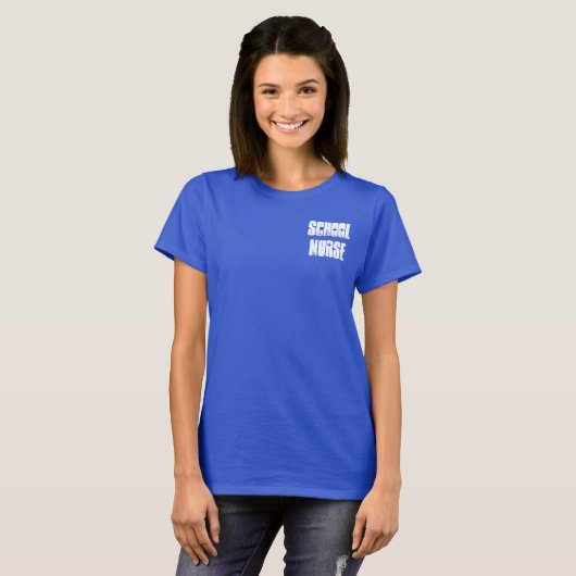 学校ナースのジップアップジャケット Tシャツ (正面フル)