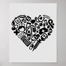 学校ナースの医療アイコン；医療 ポスター