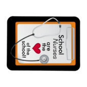 学校ナースの日磁石のハート マグネット (横)