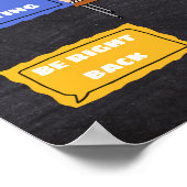 学校ナースオフィスのドアのサイン虹はどこか ポスター (角)