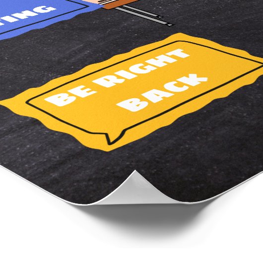 学校ナースオフィスのドアのサイン虹はどこか ポスター (角)