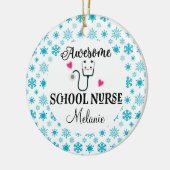 学校ナースカスタムギフト セラミックオーナメント (左)