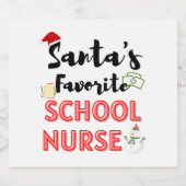 学校ナースクリスマス スパークリングワインラベル (シングルラベル)