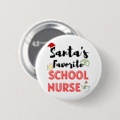 学校ナースクリスマス 缶バッジ (正面&裏面)