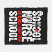 学校ナースクールは学校Tシャツだ フリースブランケット (正面(横))