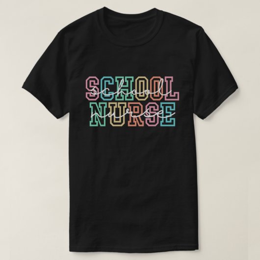学校ナースシャツ、新学期シャツ、学校 Tシャツ (デザイン正面)