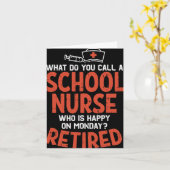 学校ナースハッピーオンマンデーレ退職したトレム カード (黄色い花)