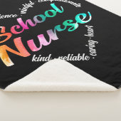 学校ナースハートワードクラウドウォーター色レインボー シェルパブランケット (3/4)