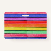 学校ナースホールパスレインボー·バッジ バッジ (裏面)