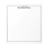 学校ナースメモ帳からのメモ ノートパッド (正面)