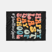 学校ナース分隊ハッピースクールティーシュの最終日 フリースブランケット (正面(横))