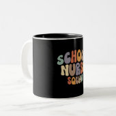 学校ナース分隊誇りを持った職業職業 ツートーンマグカップ (正面左)