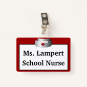 学校ナース名バッジ バッジ (正面クリップ)