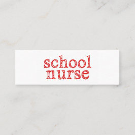 学校ナース名刺 スキニー名刺