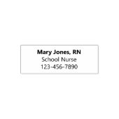 学校ナース名役職と電話番号 セルフインキングスタンプ (デザイン)