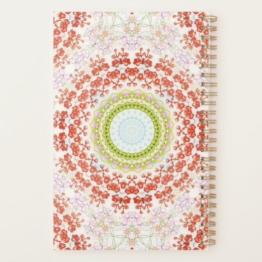 学校ナース引用文;パステル万華鏡のように千変万化するパターン プランナー手帳 (裏面)