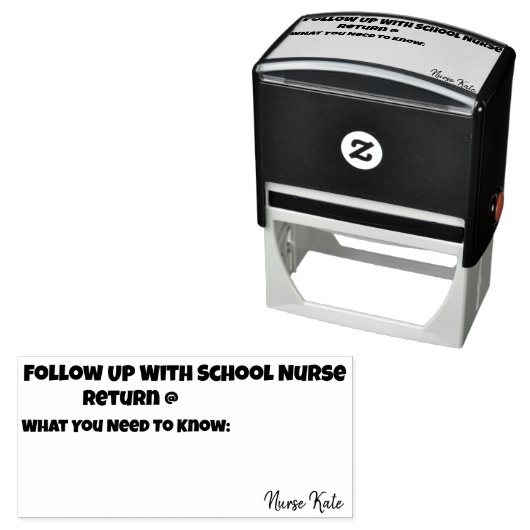 学校ナース後を追のオフィス訪問 セルフインキングスタンプ (インサイチュ)