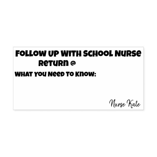 学校ナース後を追のオフィス訪問 セルフインキングスタンプ (デザイン)