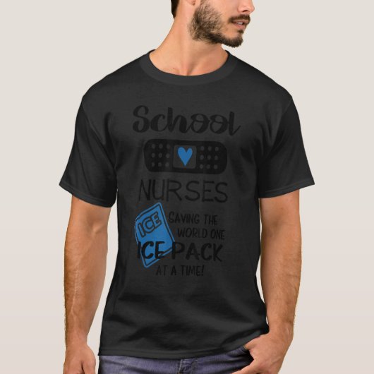 学校ナース救ズTで世界のアイスパック Tシャツ (正面)