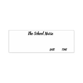 学校ナース日時スタンパー基本デザイン セルフインキングスタンプ