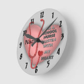 学校ナース時計 ラウンド壁時計 (傾斜)