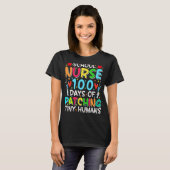 学校ナース100日パッチ小さな人間100 Tシャツ (正面フル)