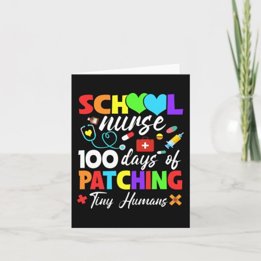 学校ナース100日パッチ小さな人間100t カード (正面)