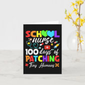 学校ナース100日パッチ小さな人間100t カード (黄色い花)