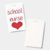 学校ナース、スクールホール峠、保健所パス バッジ (表裏)