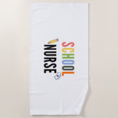 学校ナース ビーチタオル (正面)