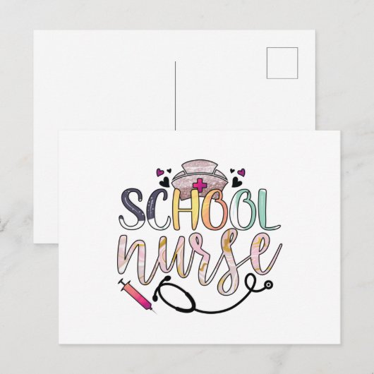 学校ナース ポストカード (正面/裏面)