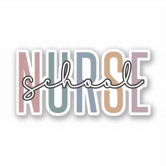 学校ナース |学校ナースRN感謝ギフト シール (正面)