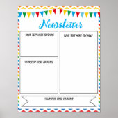 学校ニュースレターの編集可能テンプレート ポスター (正面)