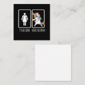 学校バスの運転手ユニコーン フロッシング バックトゥスクール ノートカード (正面/裏面)