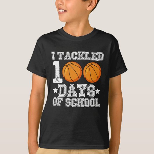 学校バスケ100日チャレンジ Tシャツ (正面)