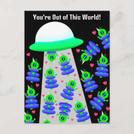 学校バレンタインエイリアン付きJo Images ポストカード