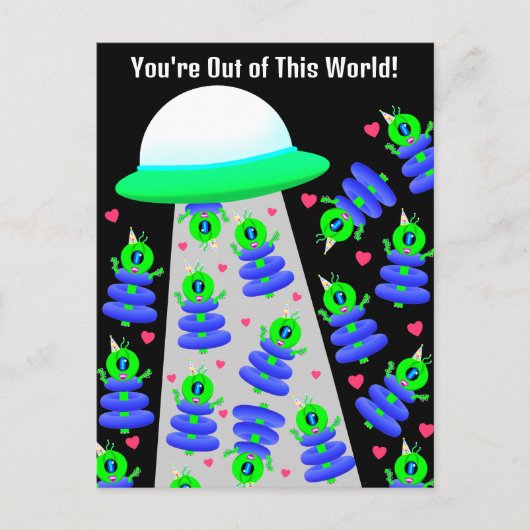 学校バレンタインエイリアン付きJo Images ポストカード (正面)