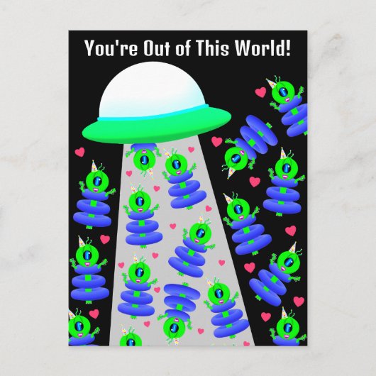 学校バレンタインエイリアン付きJo Images ポストカード (正面)