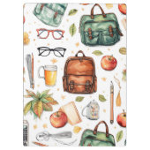 学校パターンのクリップボード クリップボード (裏面)