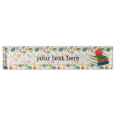 学校パターンデスク名プレート デスクネームプレート (正面)