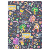 学校パターン クリップボード (裏面)