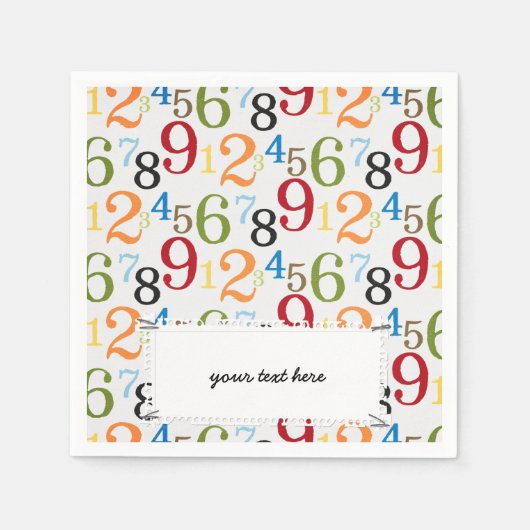 学校パターン スタンダードカクテルナプキン (正面)