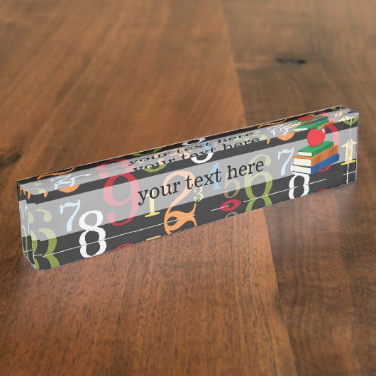 学校パターン デスクネームプレート (側面)